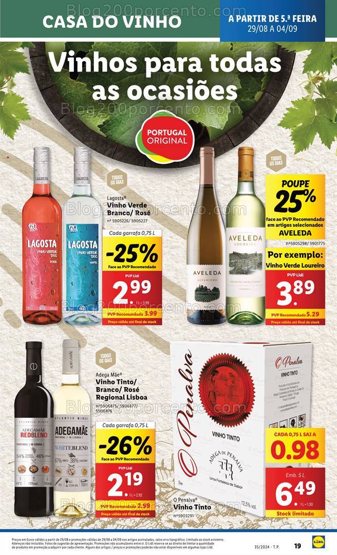Antevisão Folheto LIDL Promoções de 29 agosto a 4 setembro