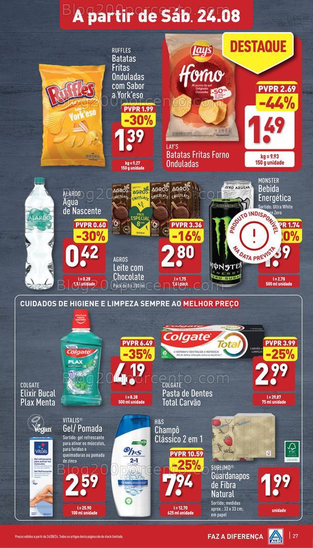 Antevisão Folheto ALDI Promoções de 21 a 27 agosto