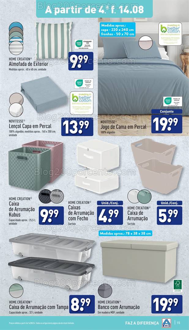Antevisão Folheto ALDI Bazar Promoções de 14 a 20 agosto