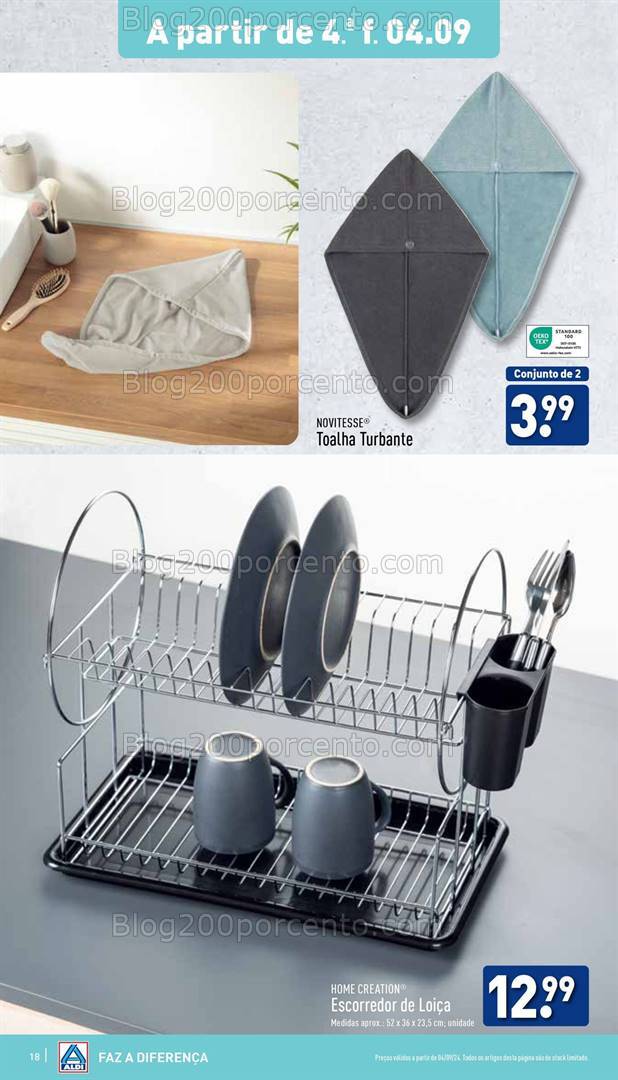 Antevisão Folheto ALDI Bazar Promoções de 4 a 10 setembro