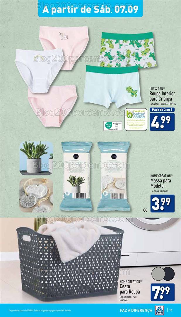 Antevisão Folheto ALDI Bazar Promoções a partir de 7 setembro