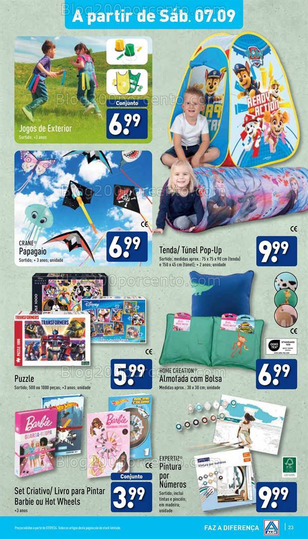 Antevisão Folheto ALDI Bazar Promoções a partir de 7 setembro
