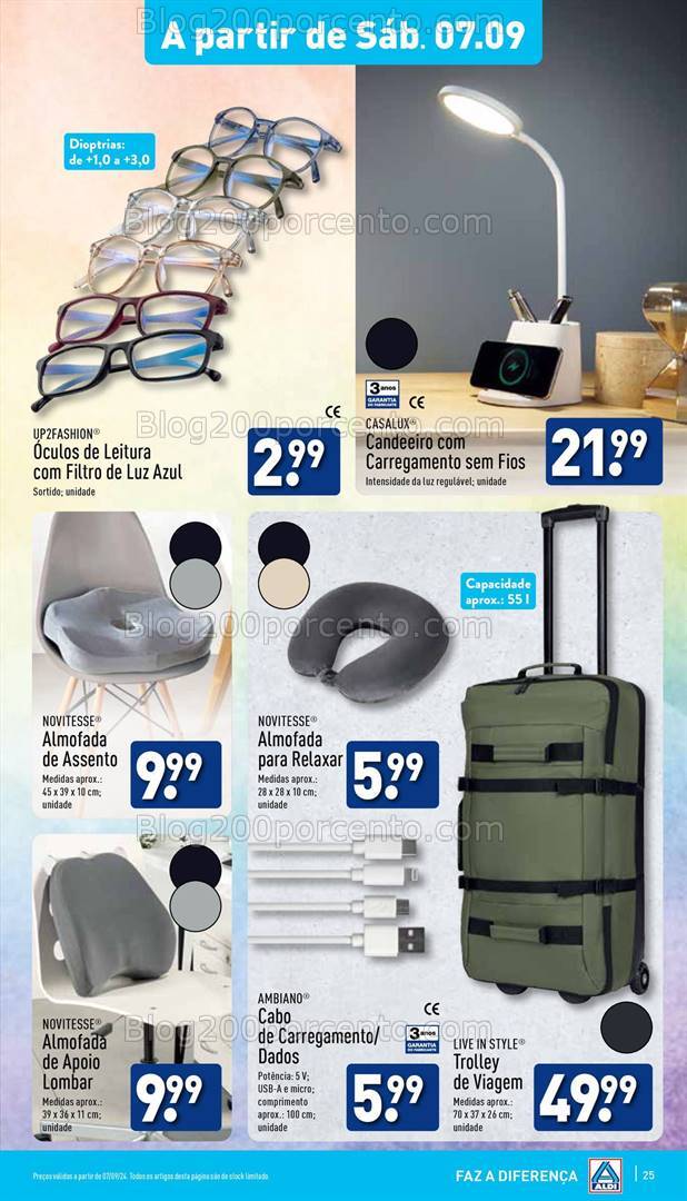 Antevisão Folheto ALDI Bazar Promoções a partir de 7 setembro