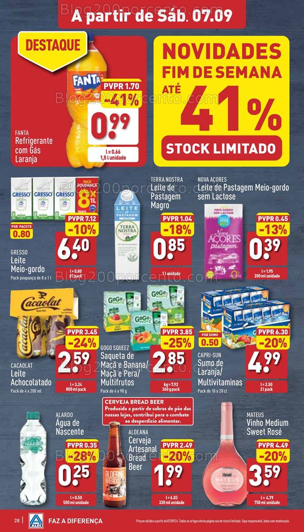 Antevisão Folheto ALDI Promoções de 4 a 10 setembro