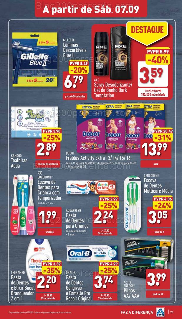 Antevisão Folheto ALDI Promoções de 4 a 10 setembro