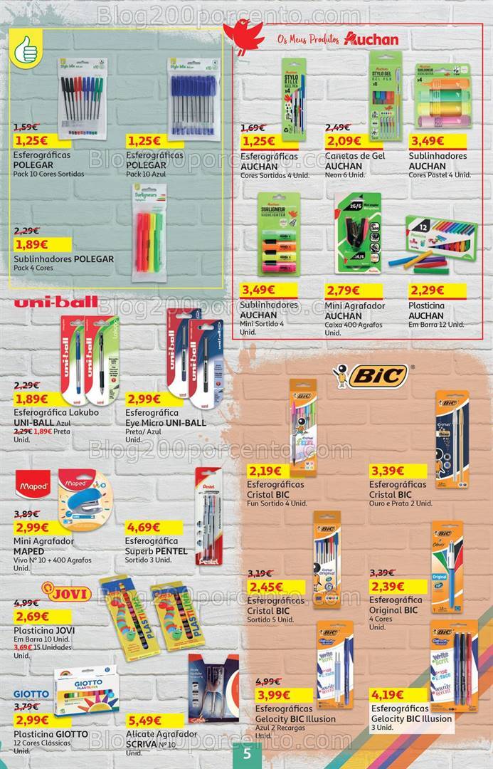 Antevisão Folheto AUCHAN Bazar Promoções de 5 a 18 setembro