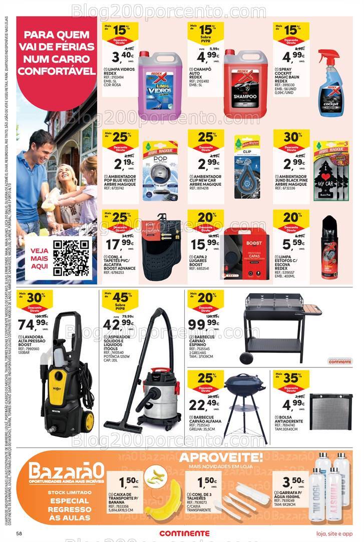 Antevisão Folheto CONTINENTE Bazar Promoções de 13 a 19 agosto