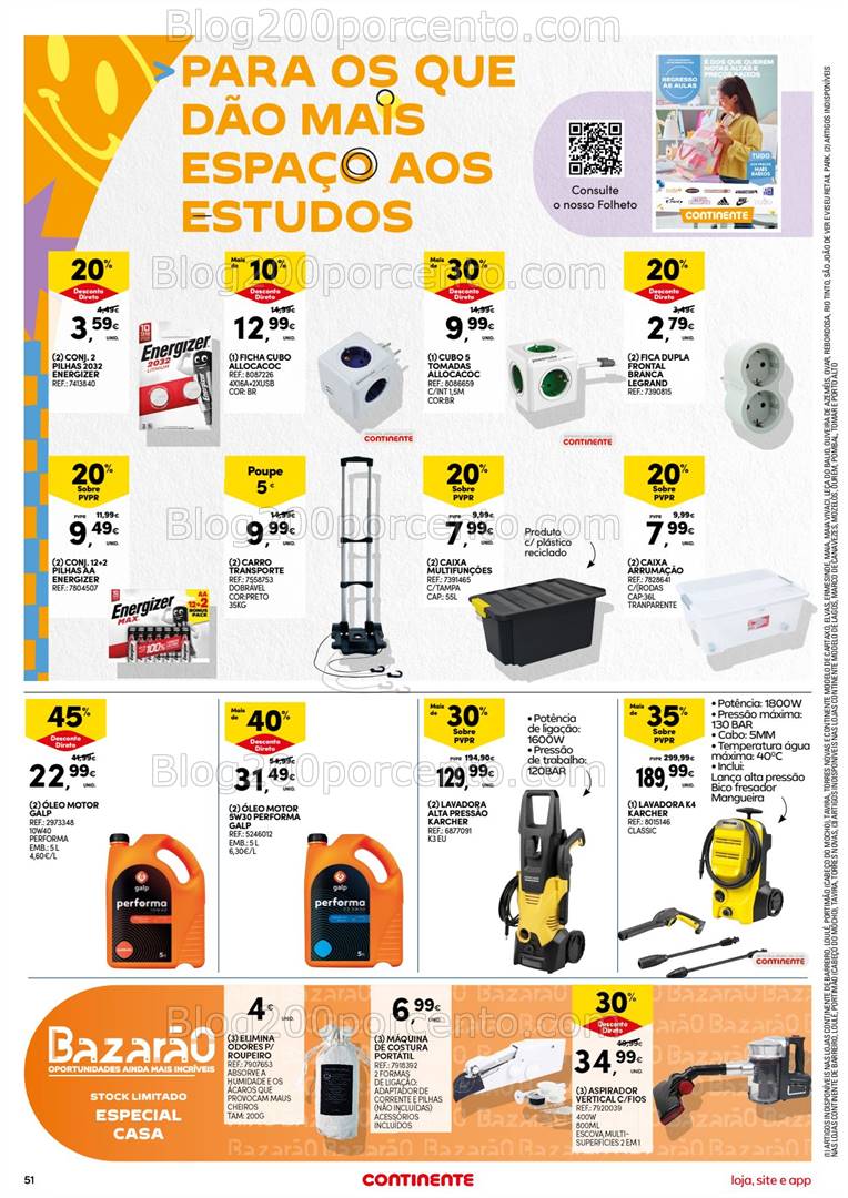 Antevisão Folheto CONTINENTE Bazar Promoções de 27 agosto a 2 setembro