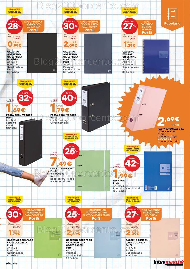 Antevisão Folheto INTERMARCHÉ Promoções Regresso às Aulas - 22 agosto a 15 setembro