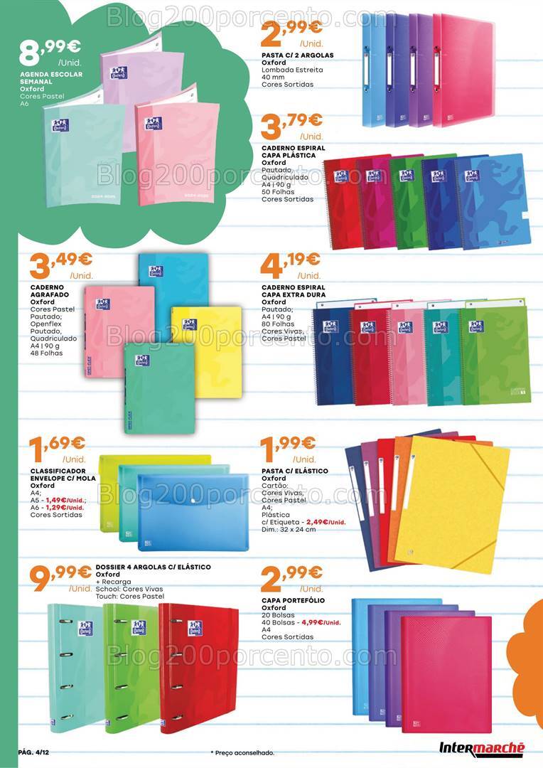 Antevisão Folheto INTERMARCHÉ Promoções Regresso às Aulas - 22 agosto a 15 setembro