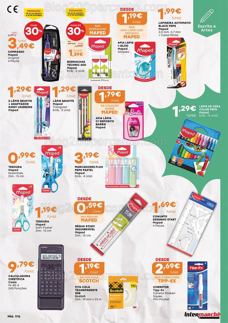 Antevisão Folheto INTERMARCHÉ Promoções Regresso às Aulas - 22 agosto a 15 setembro