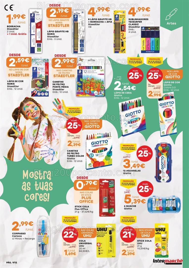 Antevisão Folheto INTERMARCHÉ Promoções Regresso às Aulas - 22 agosto a 15 setembro