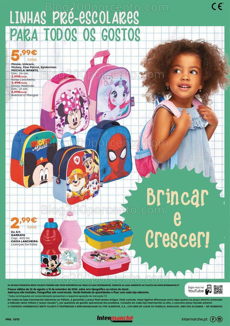 Antevisão Folheto INTERMARCHÉ Promoções Regresso às Aulas - 22 agosto a 15 setembro
