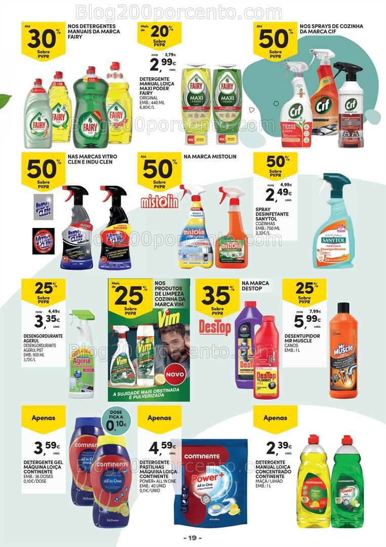 Antevisão Folheto CONTINENTE Especial Limpeza Promoções de 3 a 15 setembro