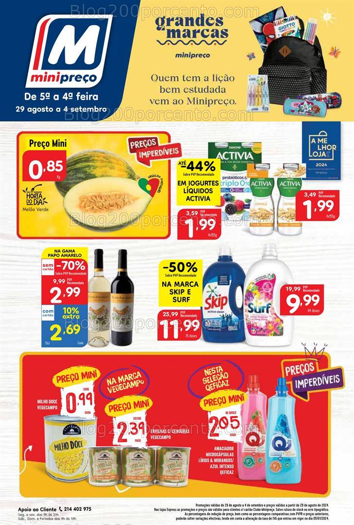 Antevisão Folheto MINIPREÇO Promoções de 29 agosto a 4 setembro
