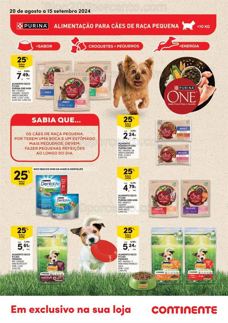 Antevisão Folheto CONTINENTE Pets Promoções 20 agosto a 15 setembro