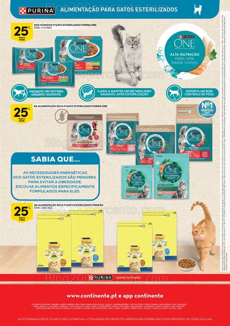 Antevisão Folheto CONTINENTE Pets Promoções 20 agosto a 15 setembro