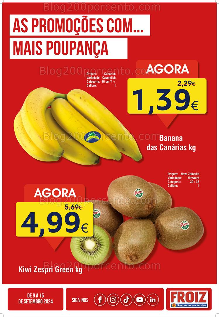 Antevisão Folheto FOIZ Promoções de 9 a 15 setembro