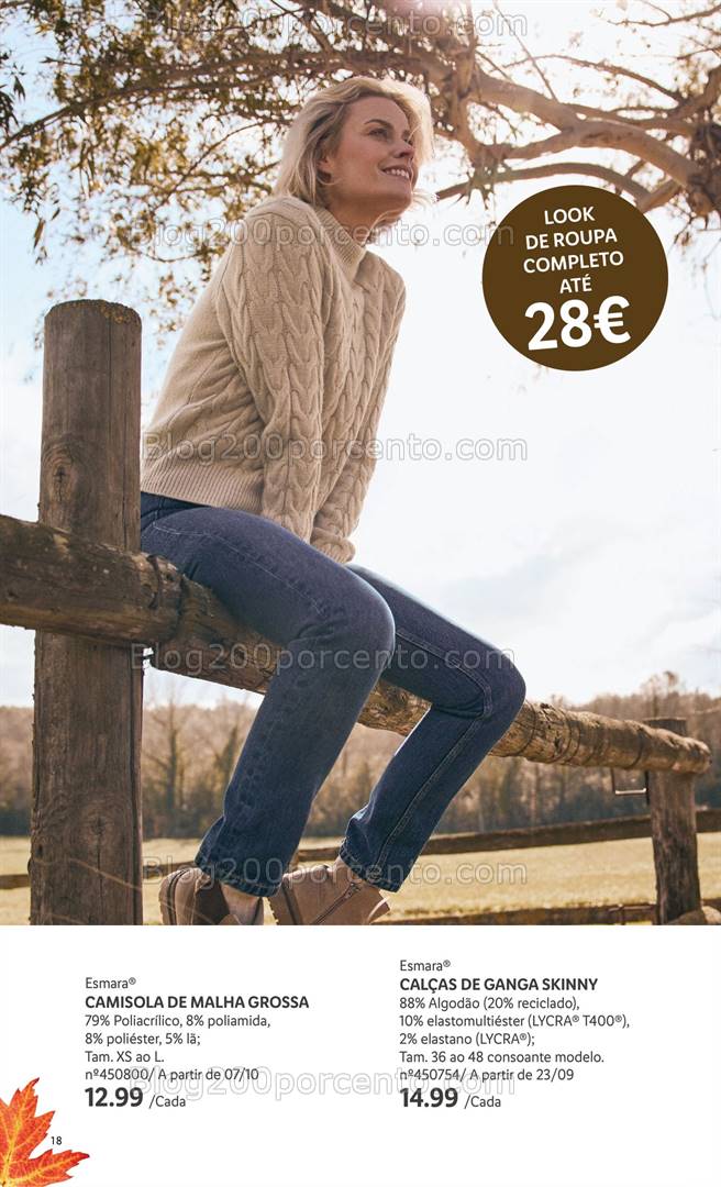 Antevisão Folheto LIDL Esmara Moda Outono - Inverno Promoções a partir de 16 setembro