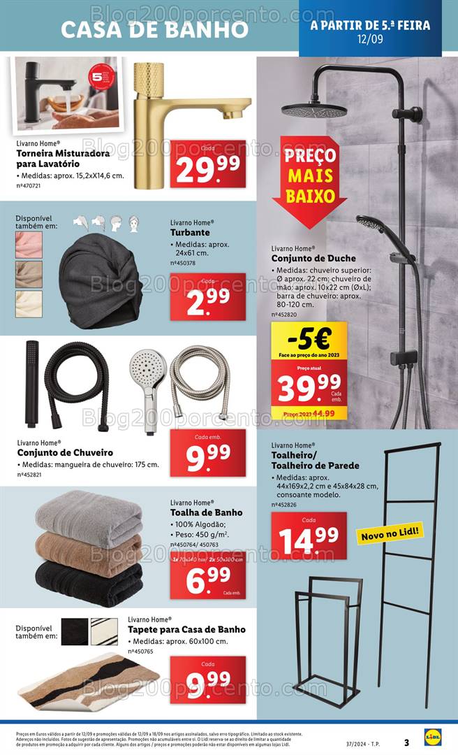 Antevisão Folheto LIDL Bazar Promoções a partir de 12 setembro