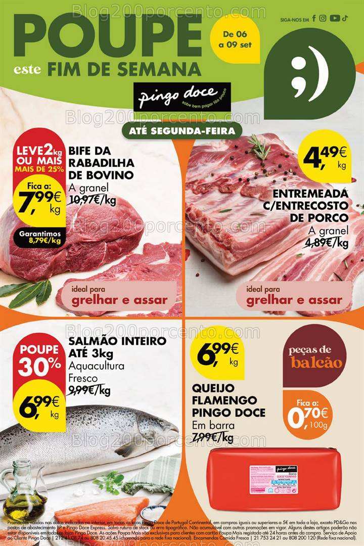Antevisão Folheto PINGO DOCE Promoções Fim de Semana - 6 a 9 setembro