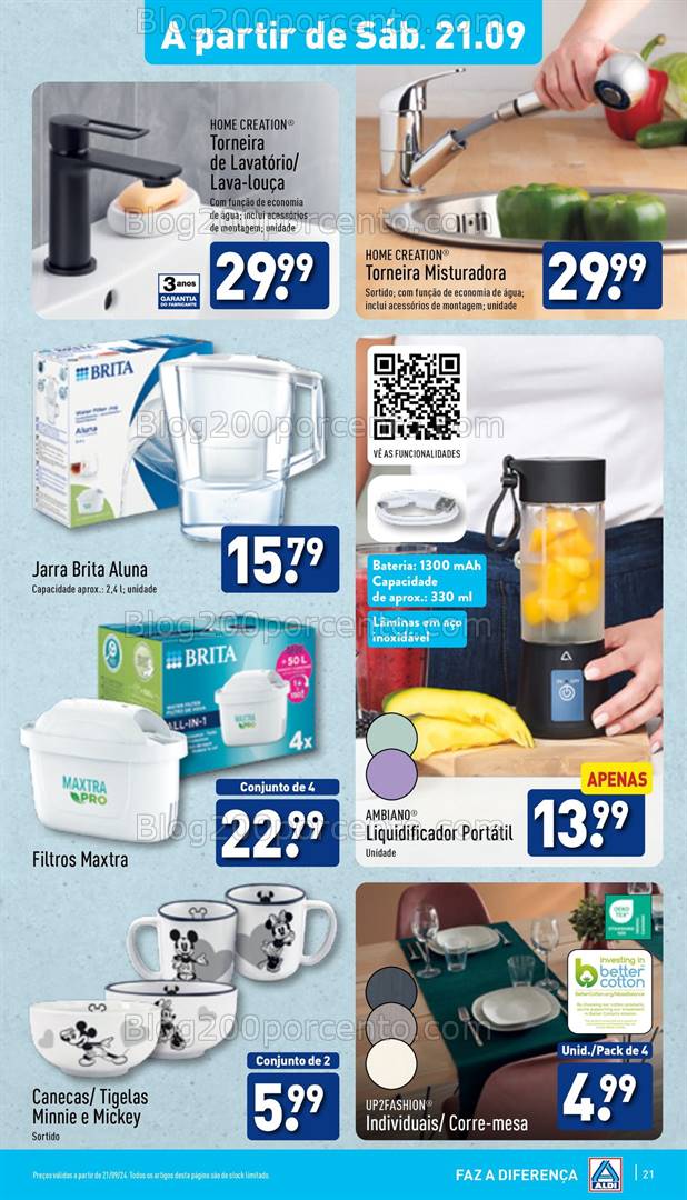 Antevisão Folheto ALDI Bazar Promoções a partir de 21 setembro