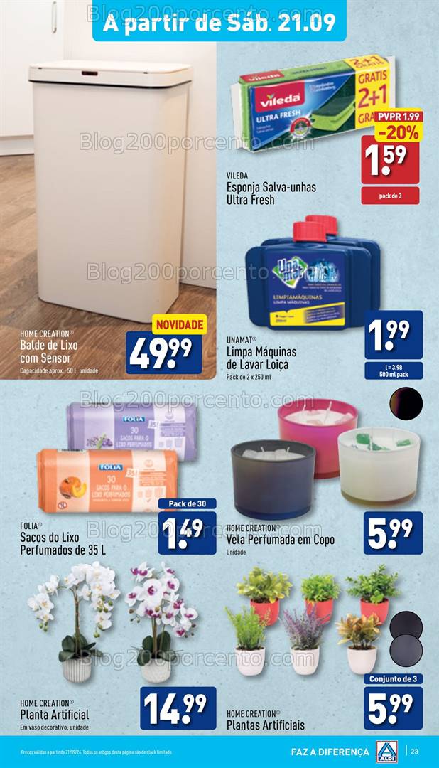 Antevisão Folheto ALDI Bazar Promoções a partir de 21 setembro