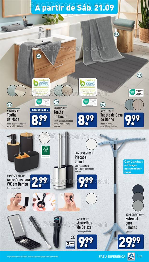 Antevisão Folheto ALDI Bazar Promoções a partir de 21 setembro