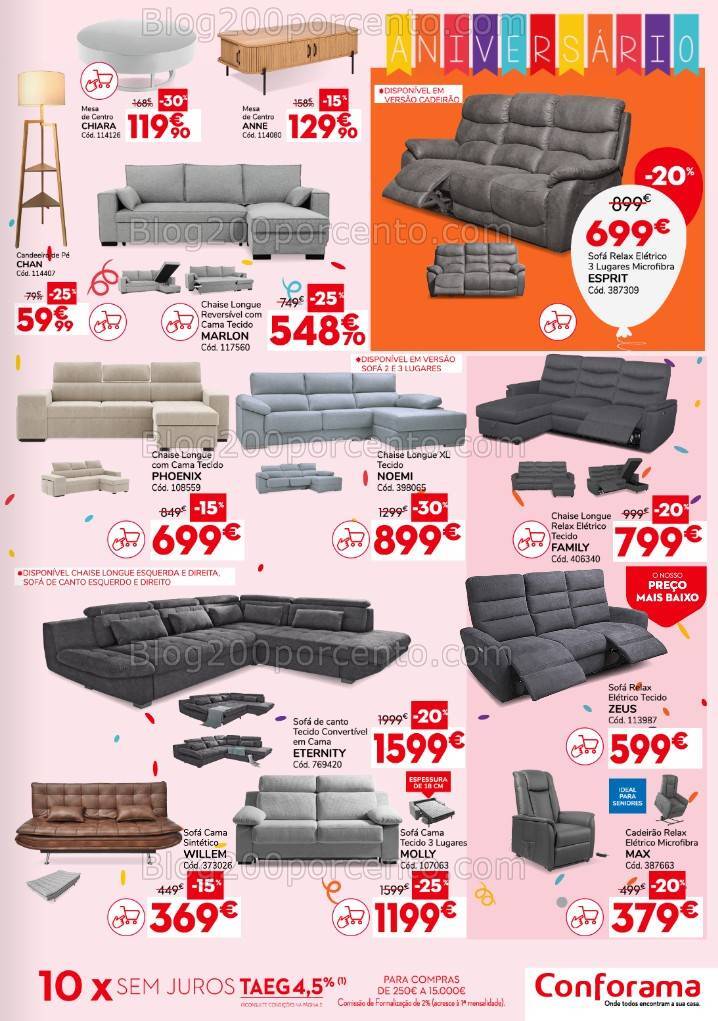 Antevisão Folheto CONFORAMA Aniversário Promoções de 5 a 25 setembro