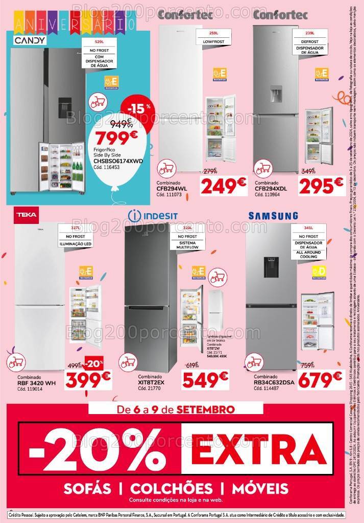 Antevisão Folheto CONFORAMA Aniversário Promoções de 5 a 25 setembro