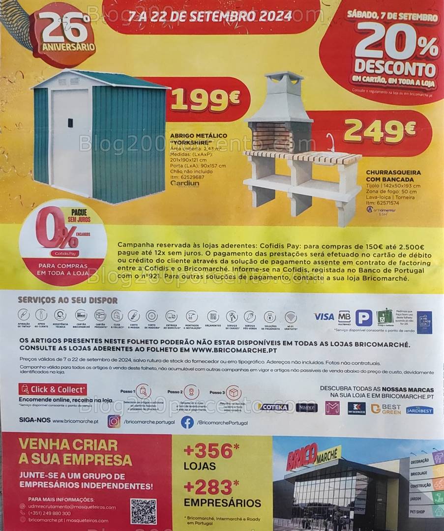 Antevisão Folheto BRICOMARCHÉ Aniversário Promoções de 7 a 22 setembro