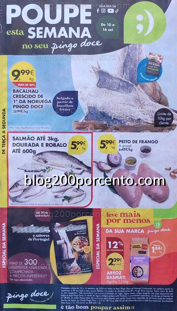 Antevisão Folheto PINGO DOCE Promoções de 10 a 16 setembro