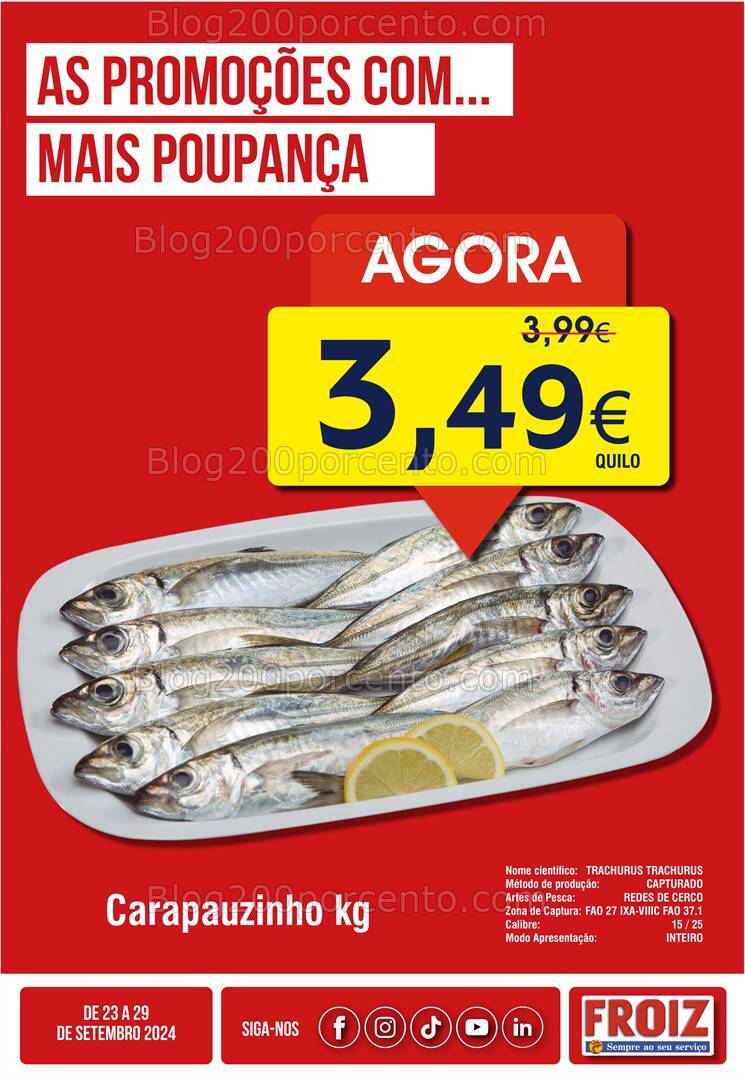 Antevisão Folheto FROIZ Promoções de 23 a 29 setembro