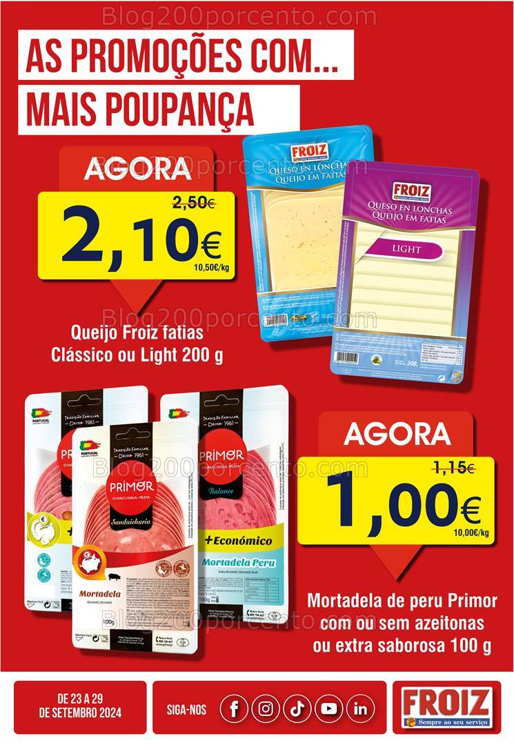 Antevisão Folheto FROIZ Promoções de 23 a 29 setembro