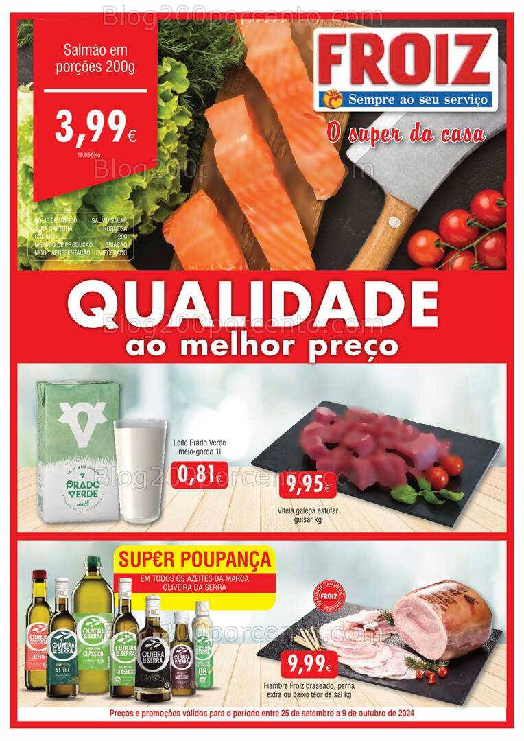 Antevisão Folheto FROIZ Promoções de 25 setembro a 9 outubro