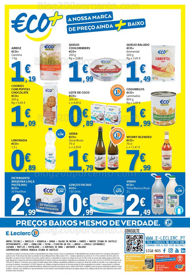 Antevisão Folheto E-LECLERC Promoções de 12 a 18 setembro