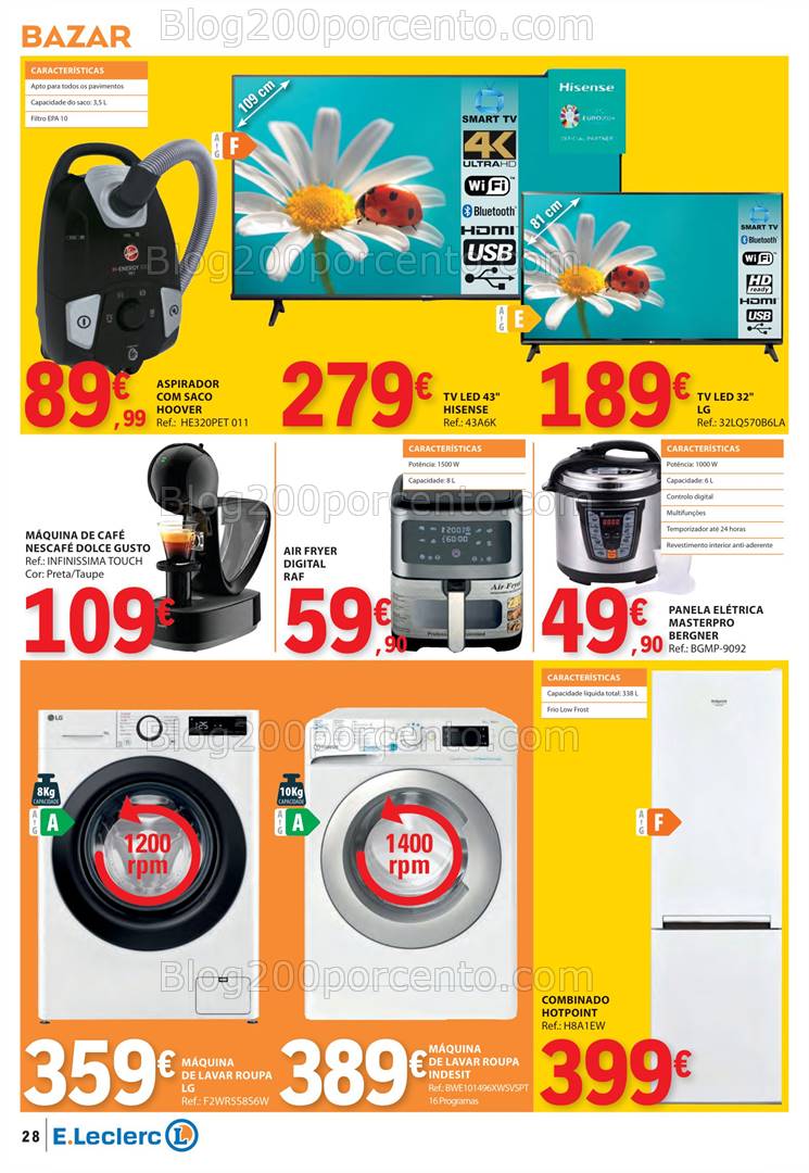 Antevisão Folheto E-LECLERC Bazar Promoções de 19 a 25 setembro