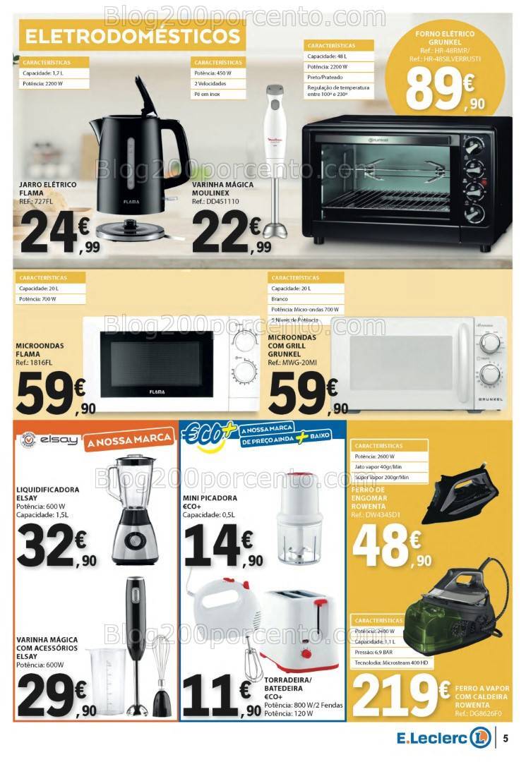 Antevisão Folheto E-LECLERC Bazar Promoções de 26 setembro a 9 outubro