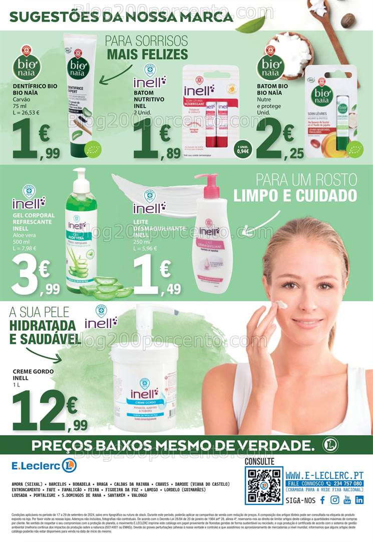 Antevisão Folheto E-LECLERC Bazar e Beleza Promoções de 17 a 29 setembro