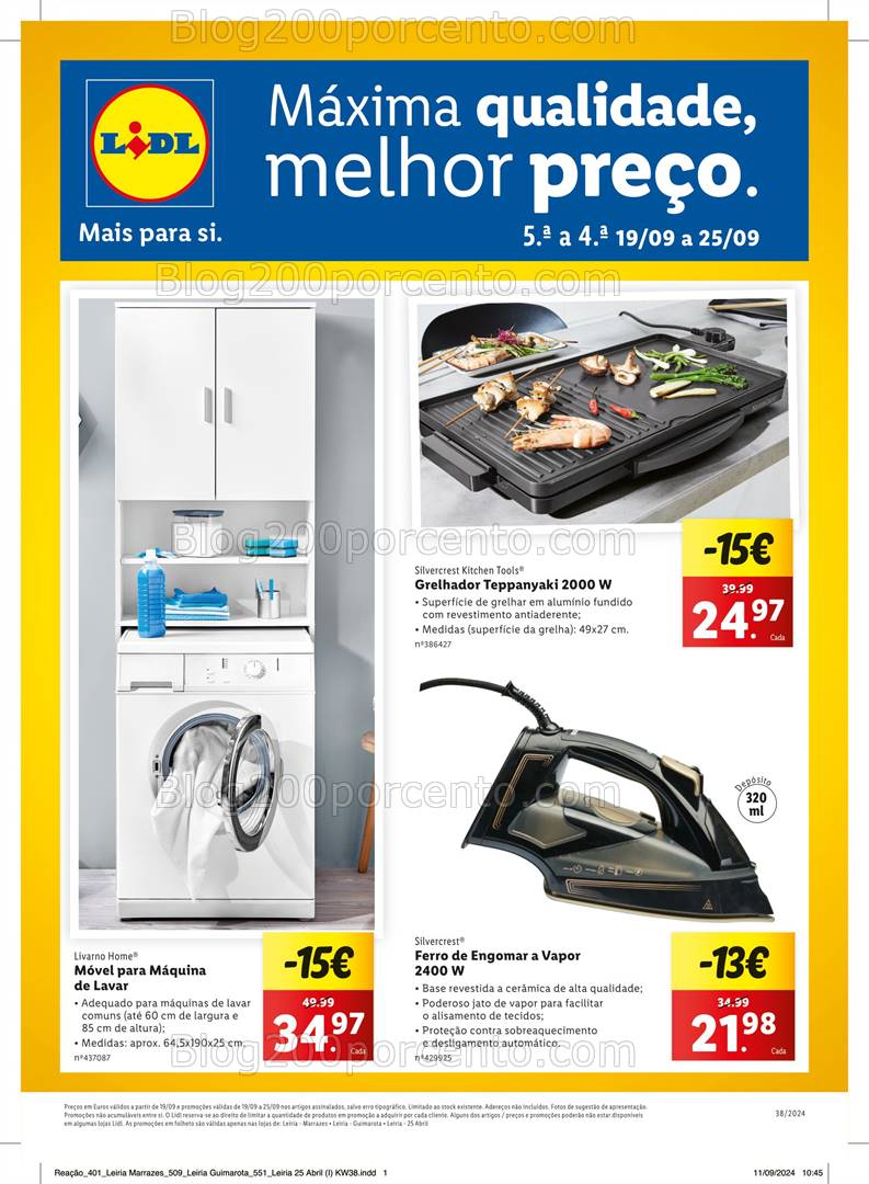 Antevisão Folheto LIDL Bazar Extra II Promoções de 19 a 25 setembro