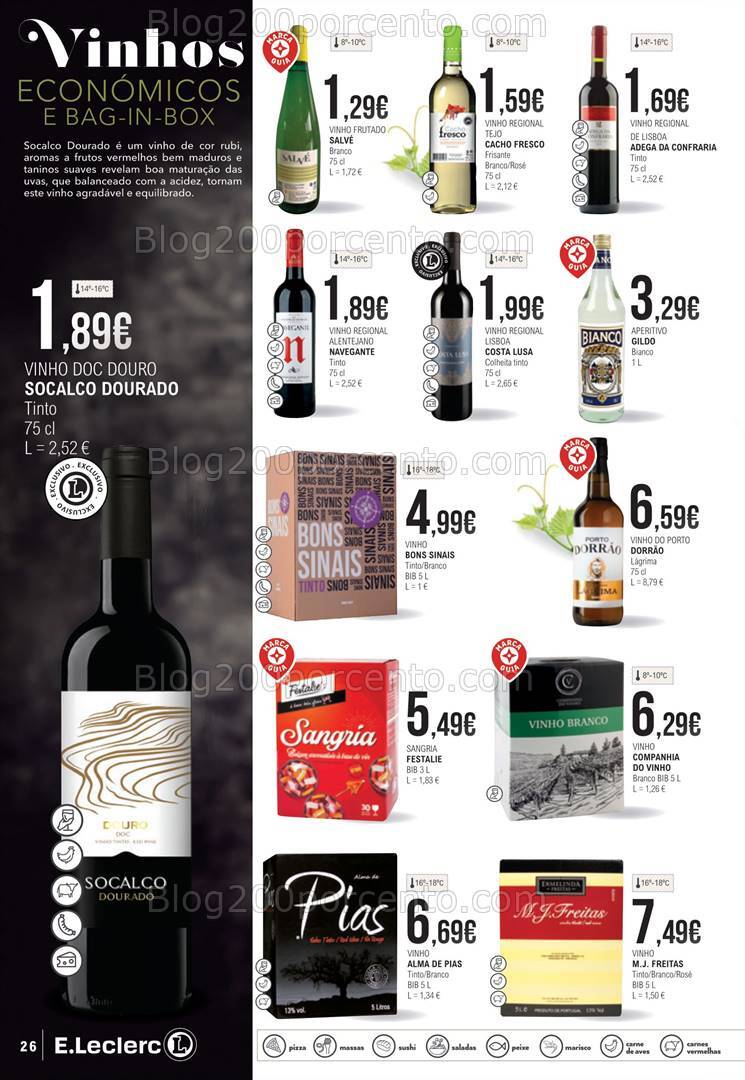 Antevisão Folheto E-LECLERC Sabores Promoções de 1 a 20 outubro