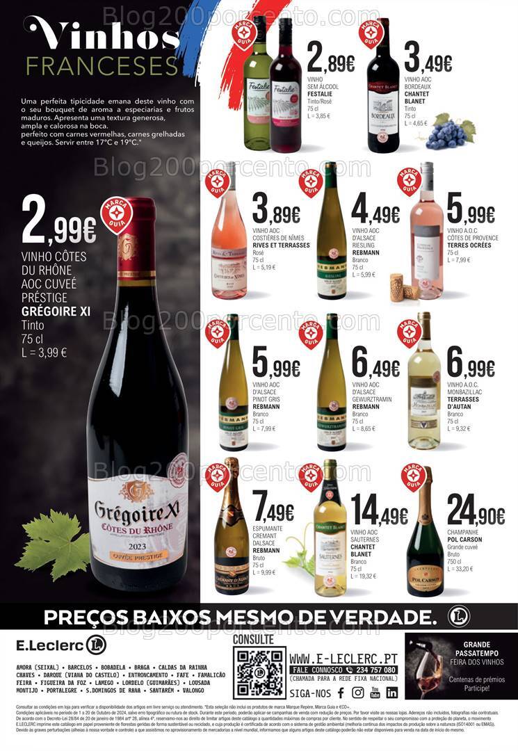 Antevisão Folheto E-LECLERC Sabores Promoções de 1 a 20 outubro