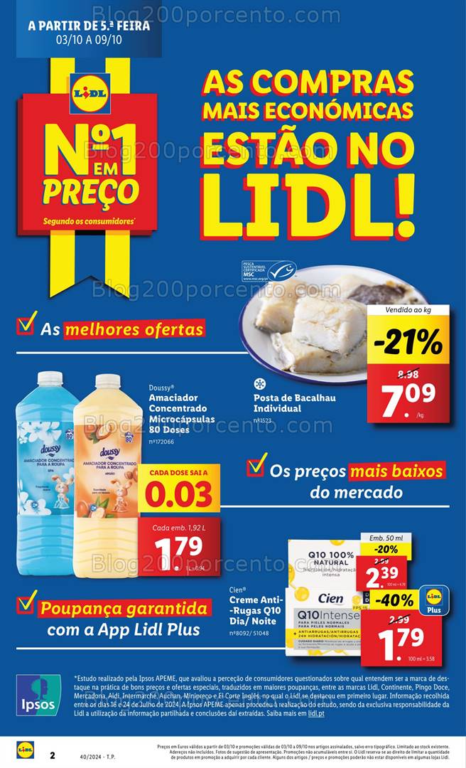 Antevisão Folheto LIDL Promoções Promoções de 3 a 9 outubro