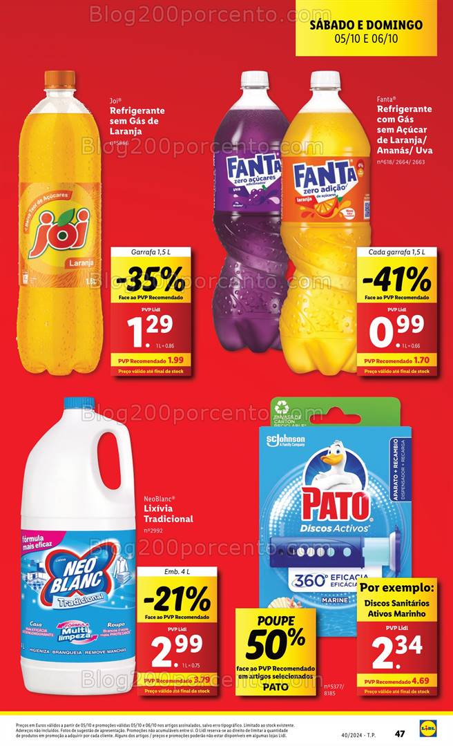 Antevisão Folheto LIDL Promoções Fim de Semana - 5 e 6 outubro