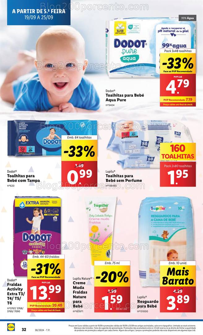 Antevisão Folheto LIDL Especial Bebé Promoções de 19 a 25 setembro