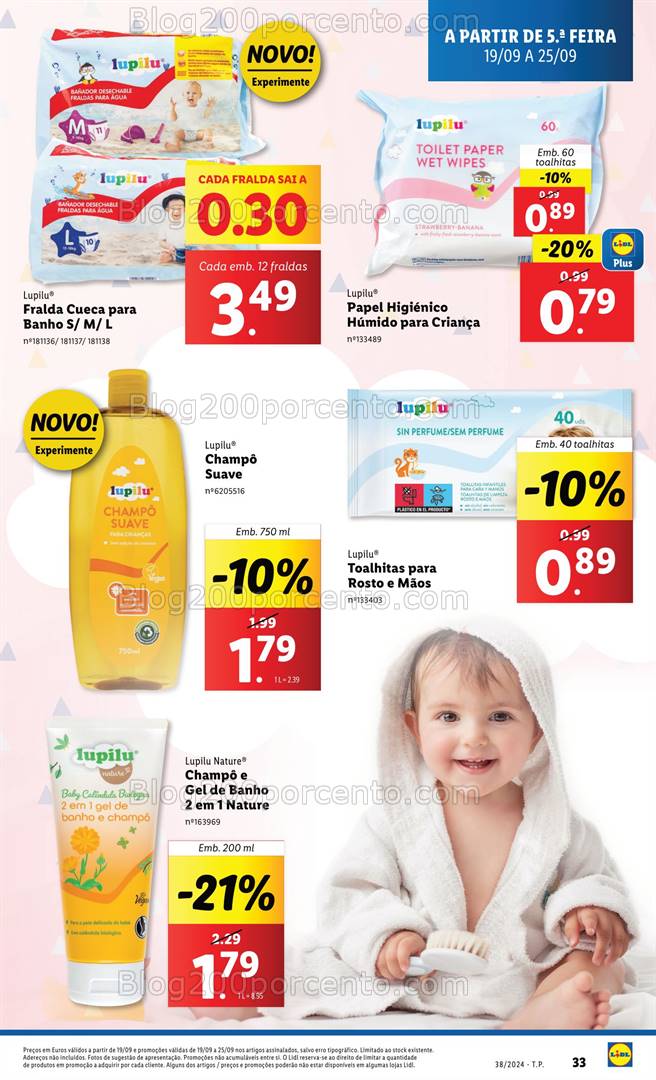 Antevisão Folheto LIDL Especial Bebé Promoções de 19 a 25 setembro