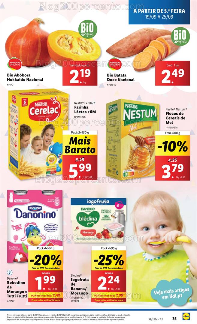 Antevisão Folheto LIDL Especial Bebé Promoções de 19 a 25 setembro