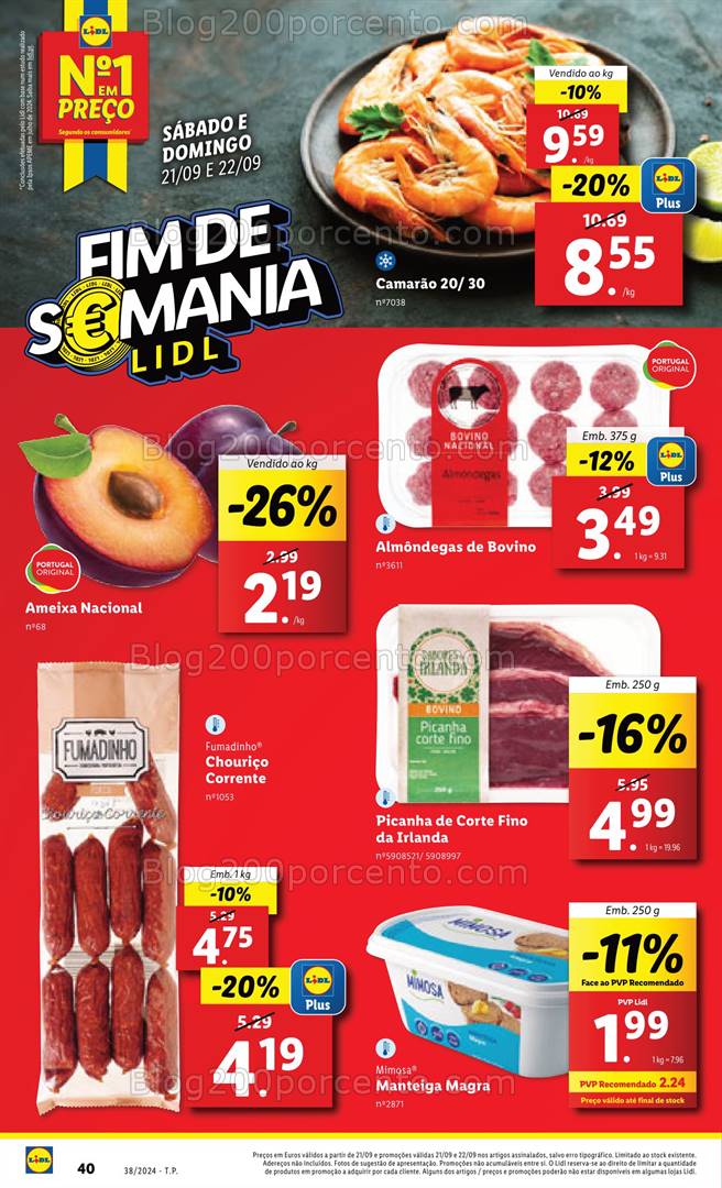 Antevisão Folheto LIDL Promoções Fim de Semana - 21 e 22 setembro