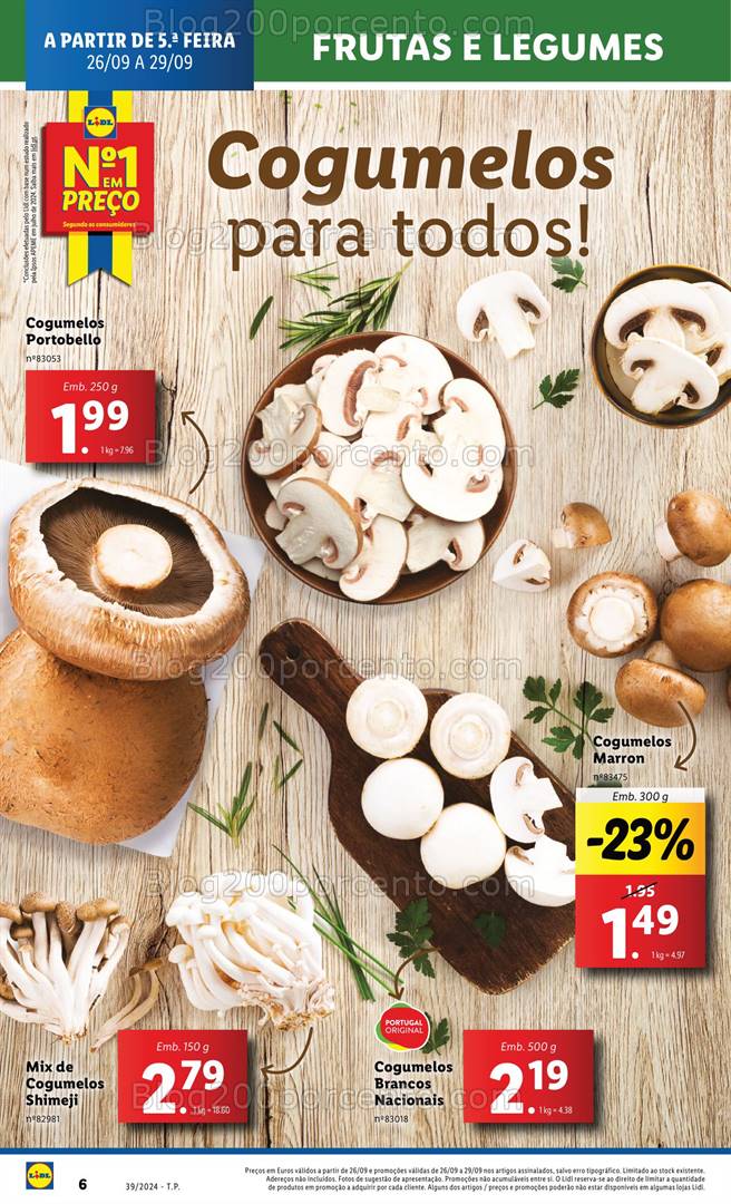 Antevisão Folheto LIDL Promoções de 26 setembro a 2 outubro