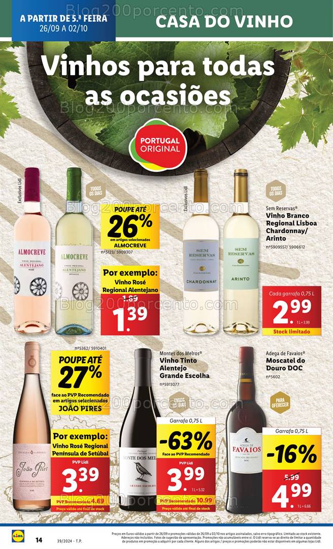 Antevisão Folheto LIDL Promoções de 26 setembro a 2 outubro